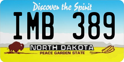 ND license plate IMB389