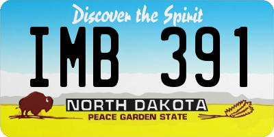 ND license plate IMB391