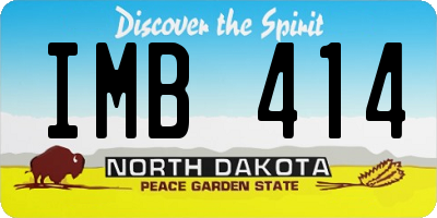 ND license plate IMB414