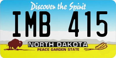 ND license plate IMB415