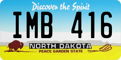 ND license plate IMB416