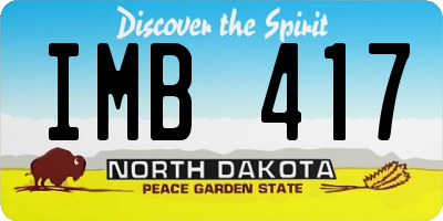 ND license plate IMB417