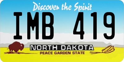 ND license plate IMB419