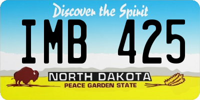 ND license plate IMB425