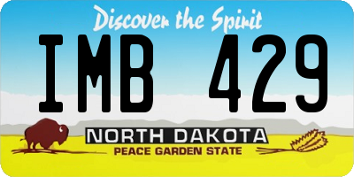 ND license plate IMB429