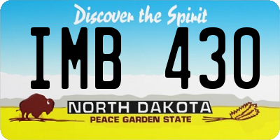 ND license plate IMB430