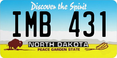 ND license plate IMB431