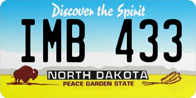 ND license plate IMB433