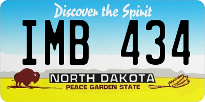 ND license plate IMB434