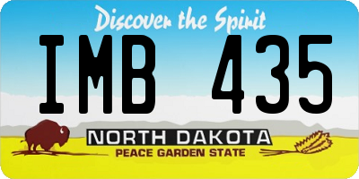 ND license plate IMB435