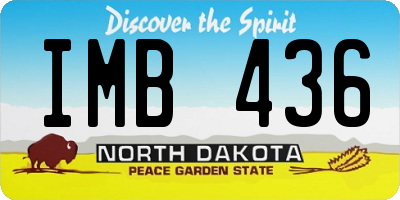 ND license plate IMB436