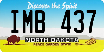 ND license plate IMB437