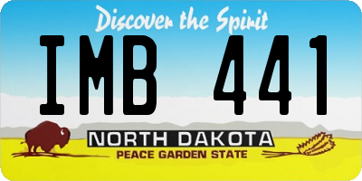 ND license plate IMB441