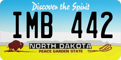 ND license plate IMB442
