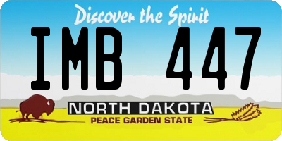 ND license plate IMB447
