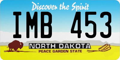 ND license plate IMB453