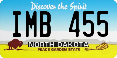 ND license plate IMB455