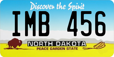 ND license plate IMB456