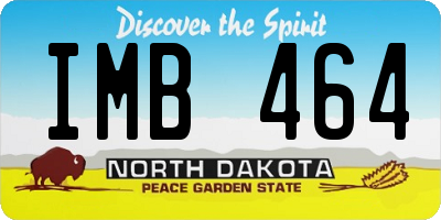 ND license plate IMB464