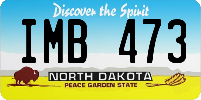 ND license plate IMB473