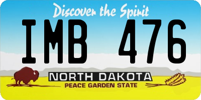 ND license plate IMB476