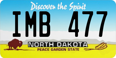 ND license plate IMB477