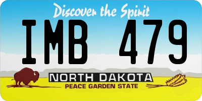 ND license plate IMB479