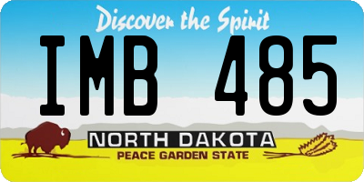 ND license plate IMB485
