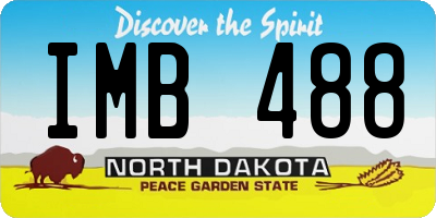 ND license plate IMB488