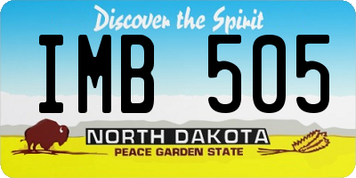 ND license plate IMB505
