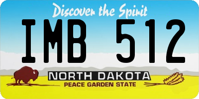 ND license plate IMB512
