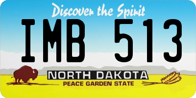 ND license plate IMB513