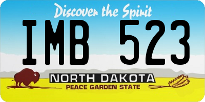 ND license plate IMB523