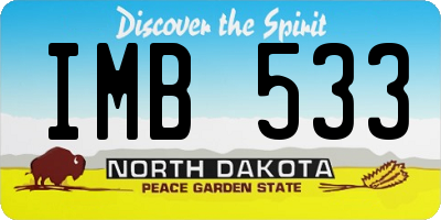 ND license plate IMB533