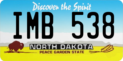 ND license plate IMB538