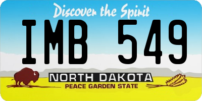 ND license plate IMB549