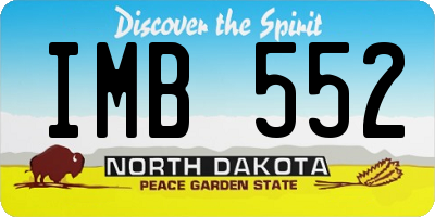 ND license plate IMB552