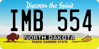 ND license plate IMB554