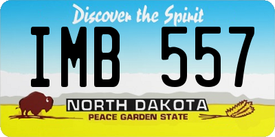 ND license plate IMB557
