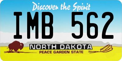ND license plate IMB562