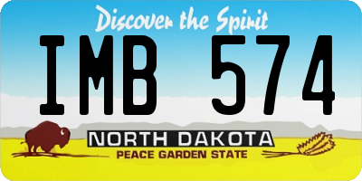 ND license plate IMB574