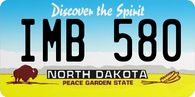 ND license plate IMB580