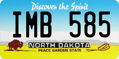 ND license plate IMB585