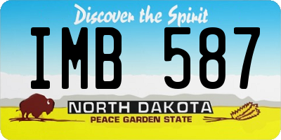 ND license plate IMB587