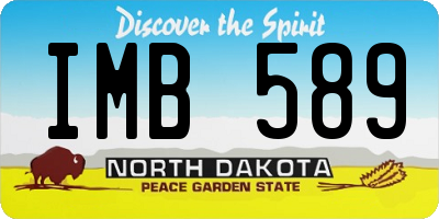 ND license plate IMB589