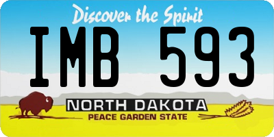 ND license plate IMB593
