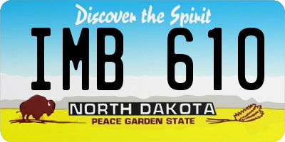 ND license plate IMB610