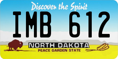 ND license plate IMB612