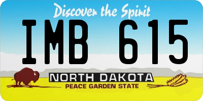 ND license plate IMB615