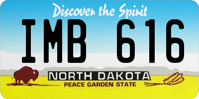 ND license plate IMB616